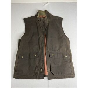 Tom Beckbe Kinsman Waxed Canvas Vest, Brown Tobacco, Sz M, Hunting, Made In USA!